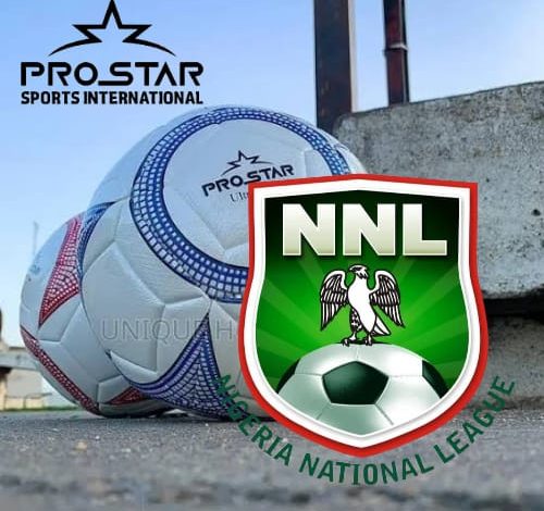 Prostar Sports International and NNL logos side by side, representing their partnership in promoting Nigerian football excellence.