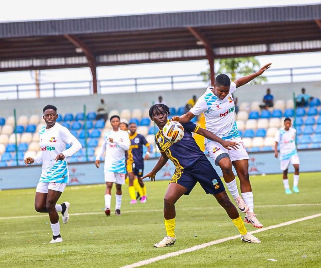 Bayelsa Queens Continue Unbeaten Run, End Remo Stars Ladies’ Fairytale in NWFL Super 6 Thriller Bayelsa Queens and Remo Stars Ladies players contesting for the ball during an NWFL Super 6 match.