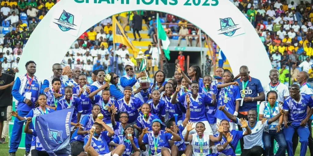 Rivers Angels celebrated their victory