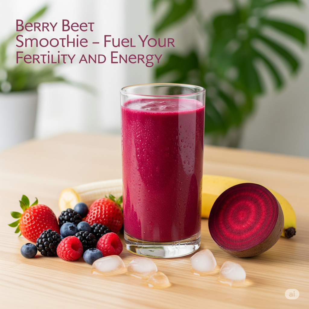 Berry Beet Smoothie for Antioxidant Boost and Fertility Wellness Berry Beet Smoothie