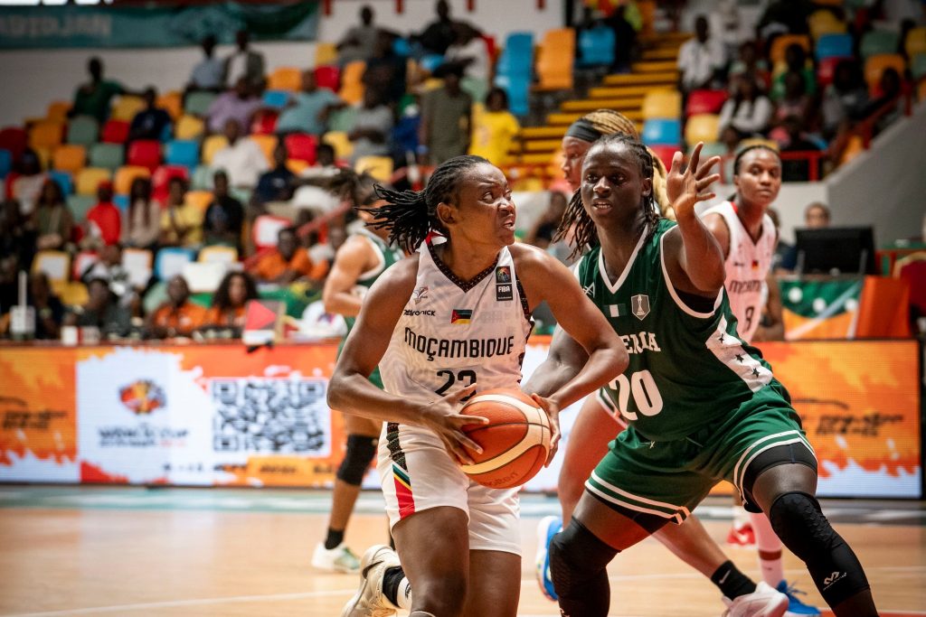 D’Tigress players in a hard-fought match against Mozambique at the AfroBasket Women’s Championship 2025