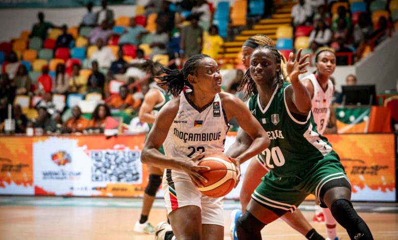D’Tigress players in a hard-fought match against Mozambique at the AfroBasket Women’s Championship 2025