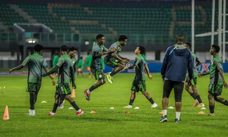 Flying Eagles training for WAFU B final match