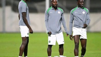 Super Eagles B in training against Sudan