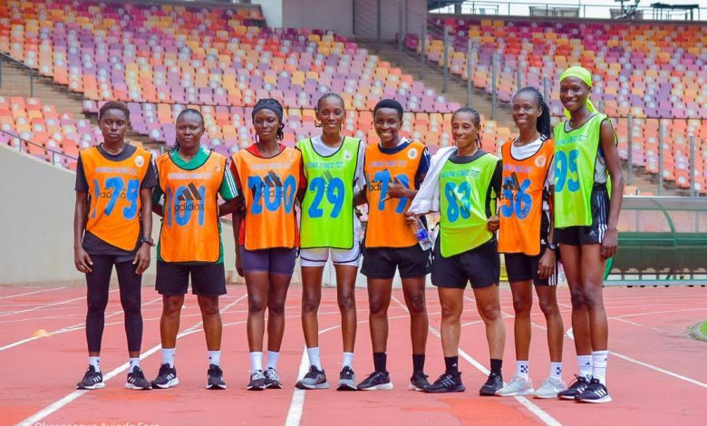 Cross section of the women Assistant Referees after their FIFA Fitness Test
