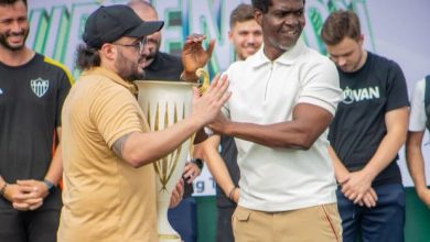 Hajji Liameed Gafar and one of the Scouts from the Europe