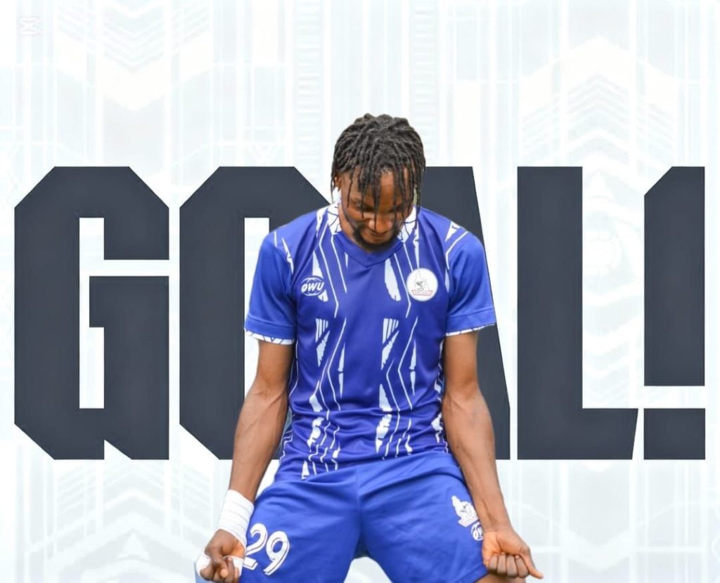 Otaniyi celebrated his goal for Rivers United