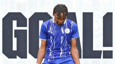 Otaniyi celebrated his goal for Rivers United