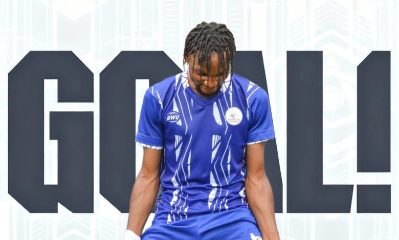 Otaniyi celebrated his goal for Rivers United