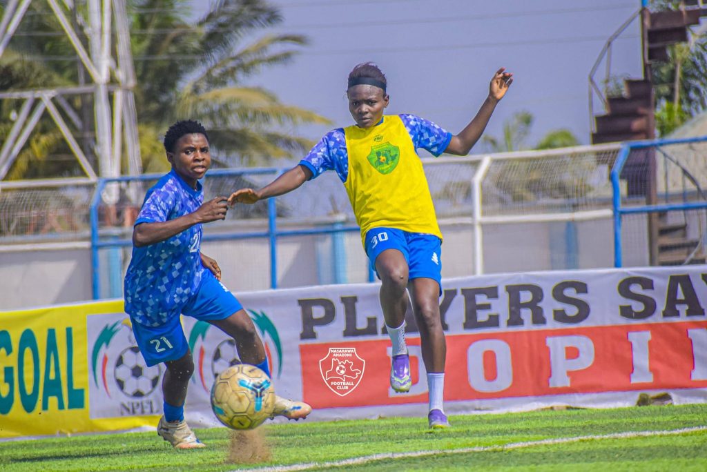 NWFL Matchday 12: Nasarawa Amazons in training.