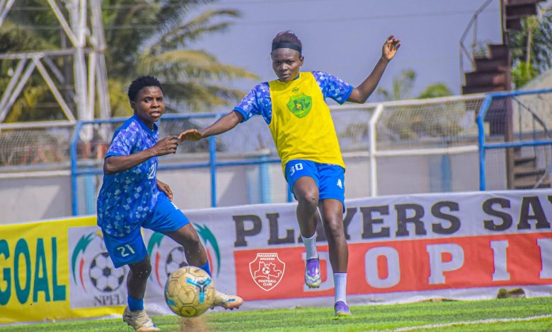 NWFL Matchday 12: Nasarawa Amazons in training.